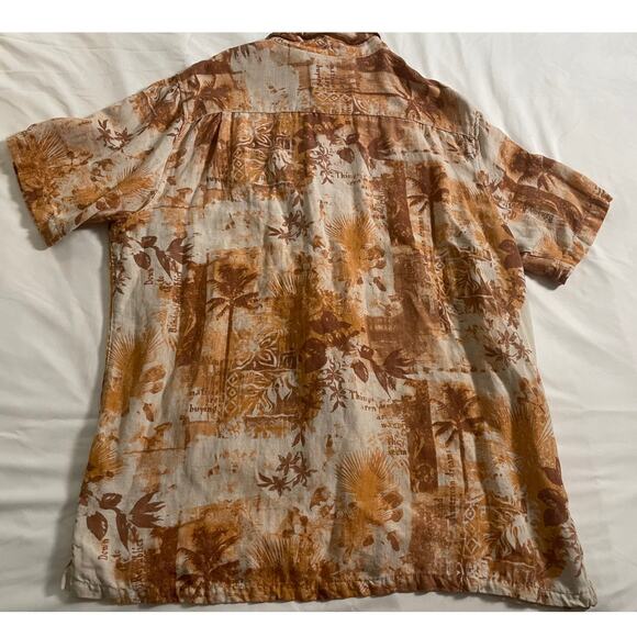 Margaritaville short sleeve button down SZ XXL silk/linen blend - Picture 4 of 7